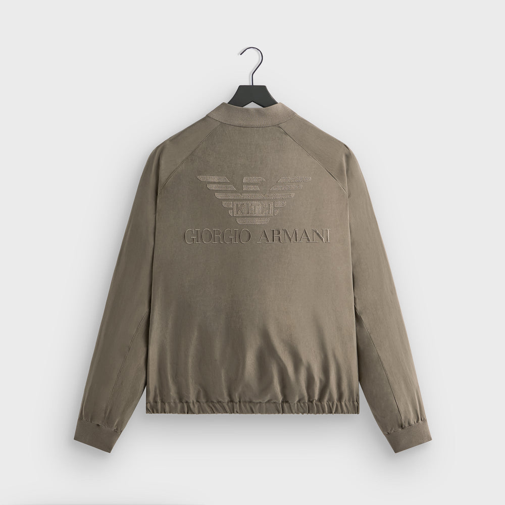 Giorgio Armani & Kith Silky Bomber Jacket - Gravel | Kith Gravel
