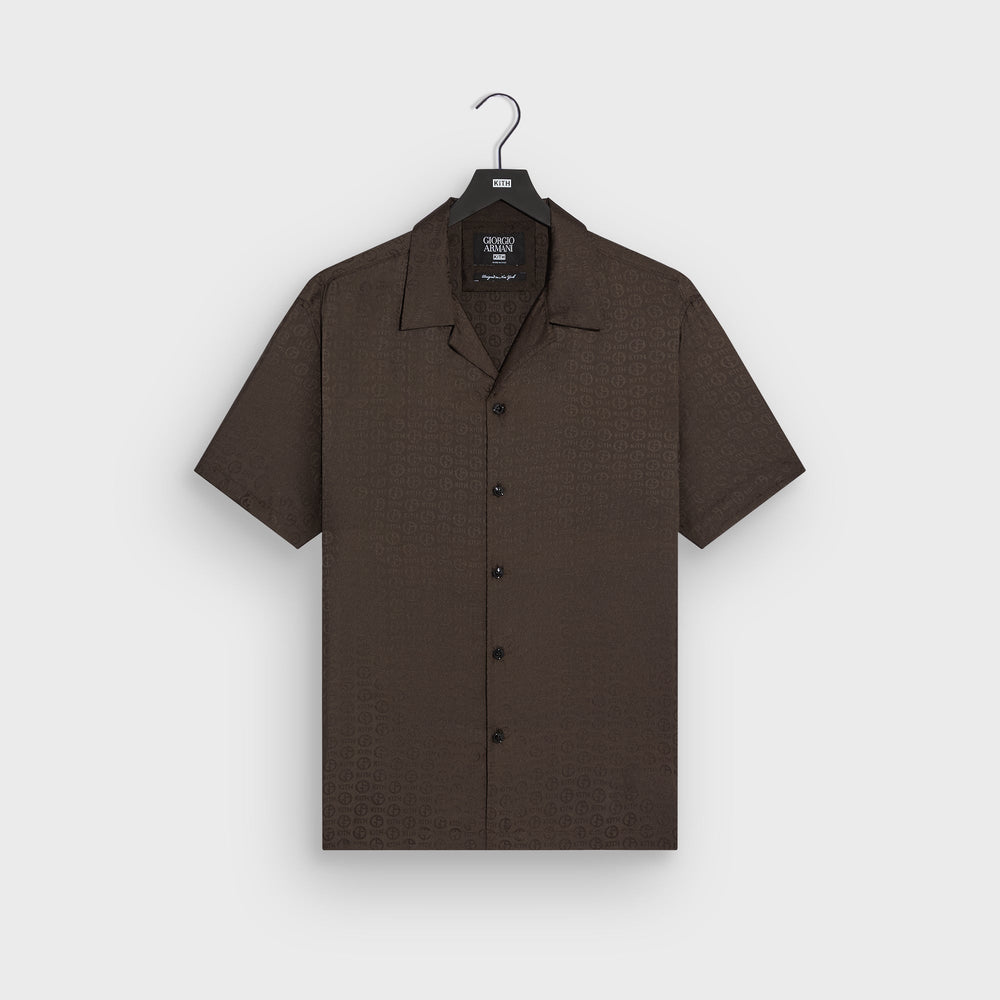 Giorgio Armani & Kith Monogram Short Sleeve Thompson Camp Collar Shirt | Kith Kindling