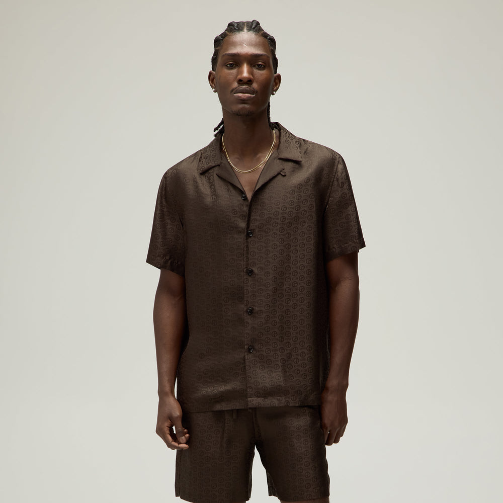 Giorgio Armani & Kith Monogram Short Sleeve Thompson Camp Collar Shirt | Kith Kindling