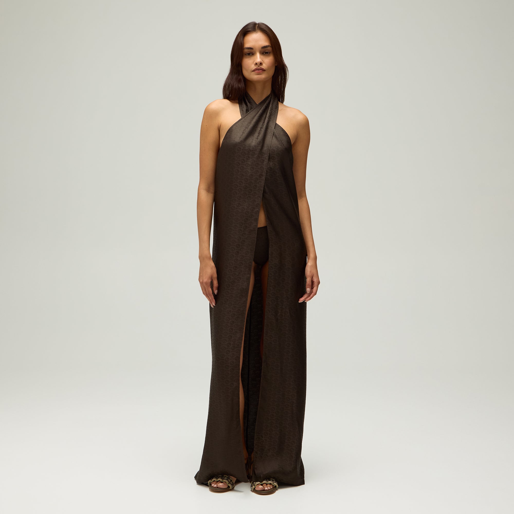 Giorgio Armani & Kith Women Silk Wrap Halter Cover Up - Kindling | Kith Kindling