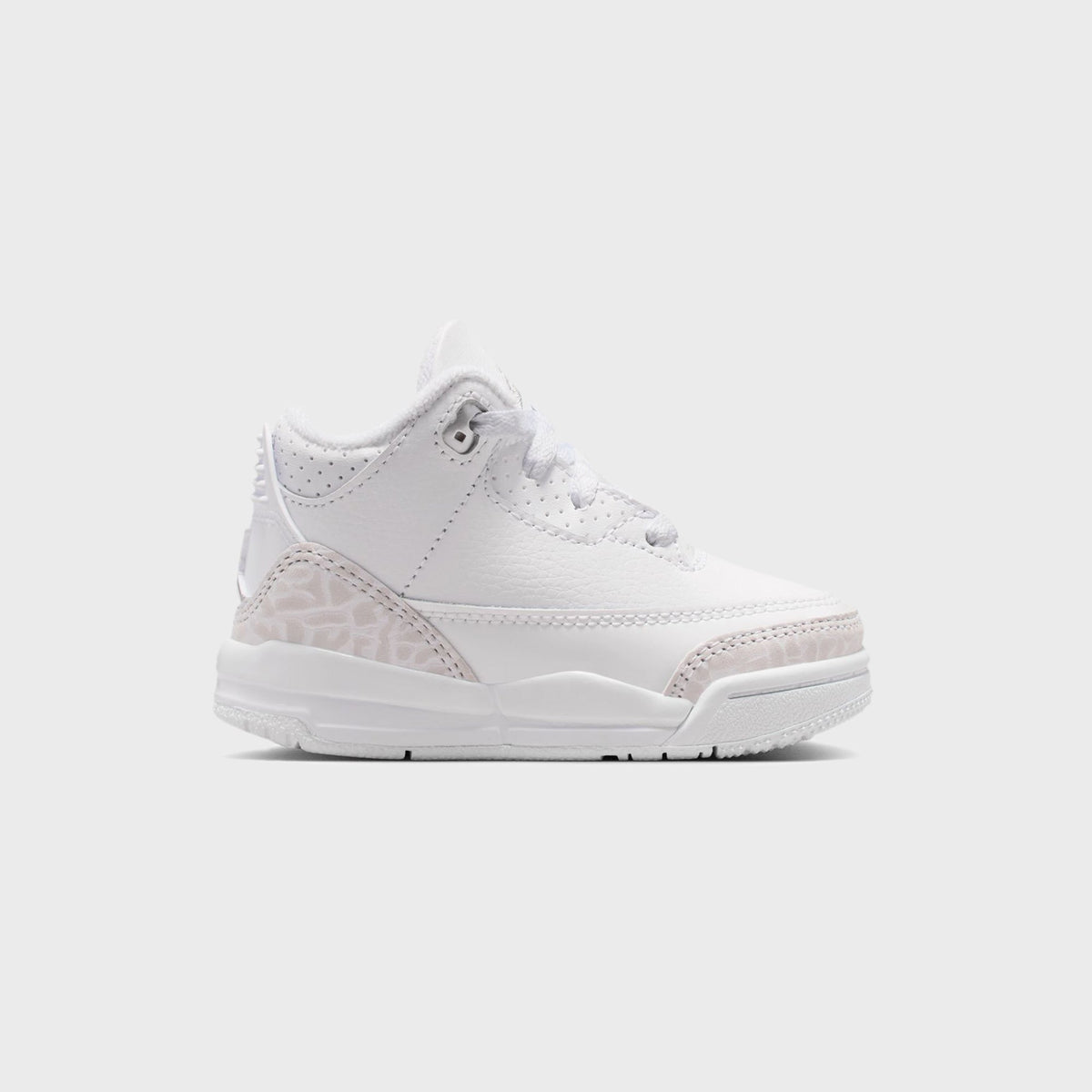 Nike TD Air Jordan 3 Retro - White / Metallic Silver / White | Kith White / Metallic Silver / White