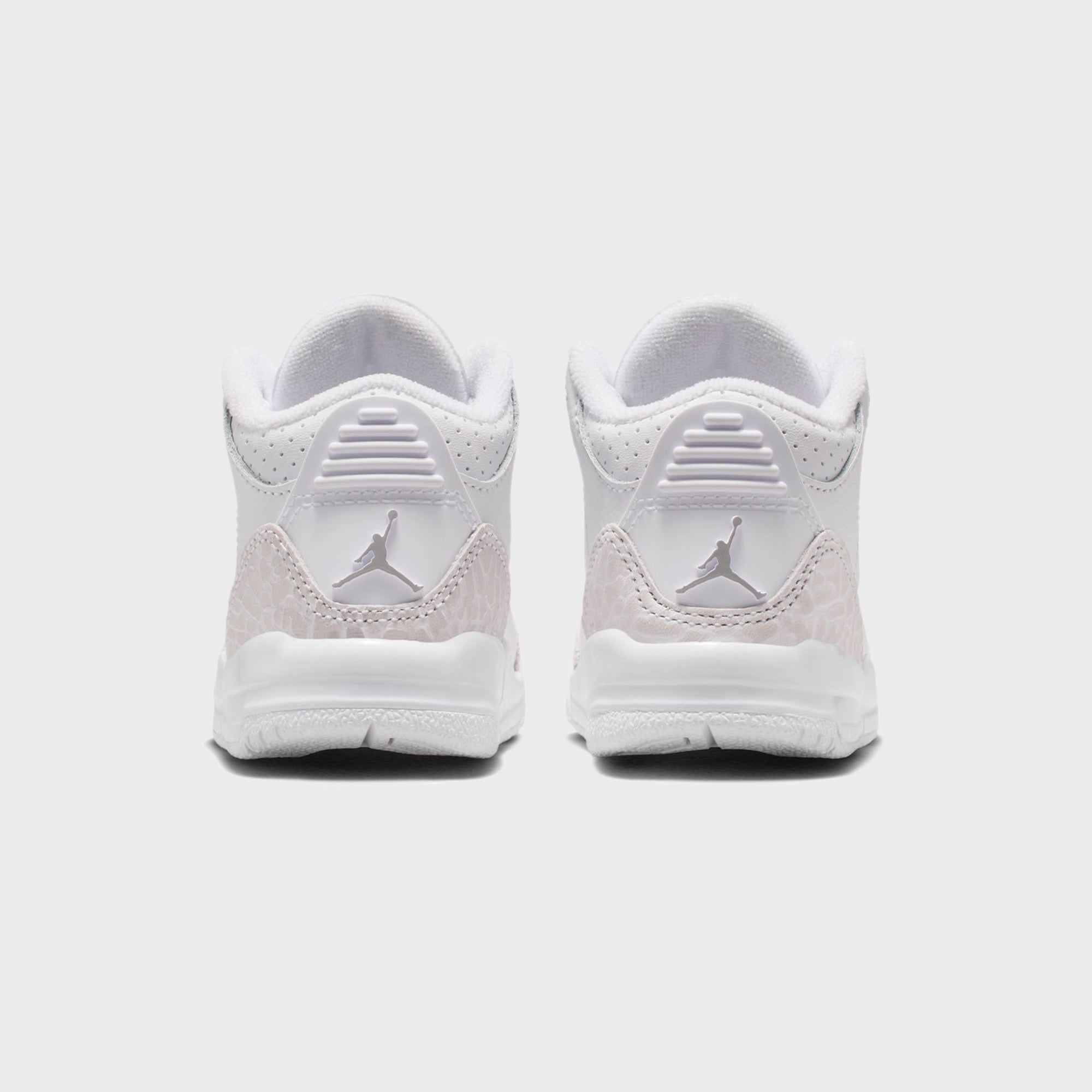 Nike TD Air Jordan 3 Retro - White / Metallic Silver / White | Kith White / Metallic Silver / White