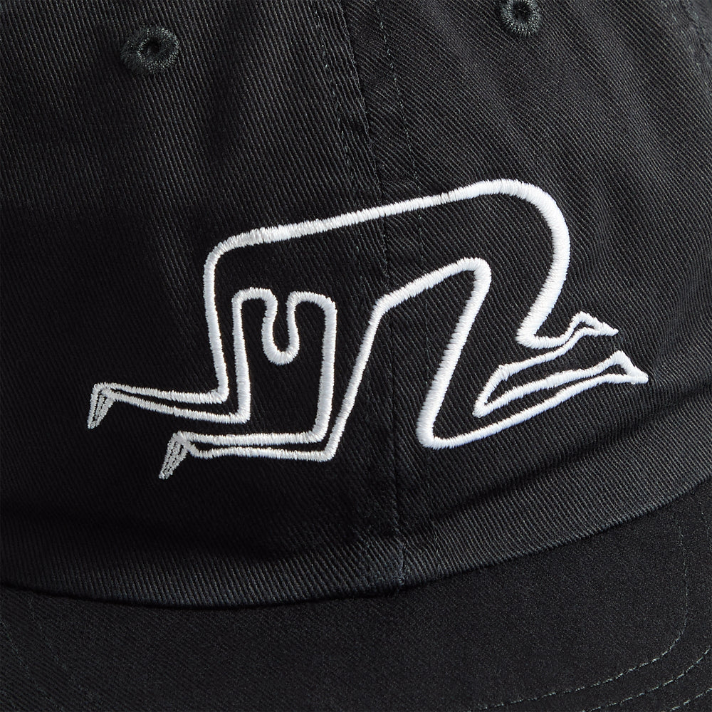 by Parra Mid Career 6 Panel Cap - Black | Kith Black