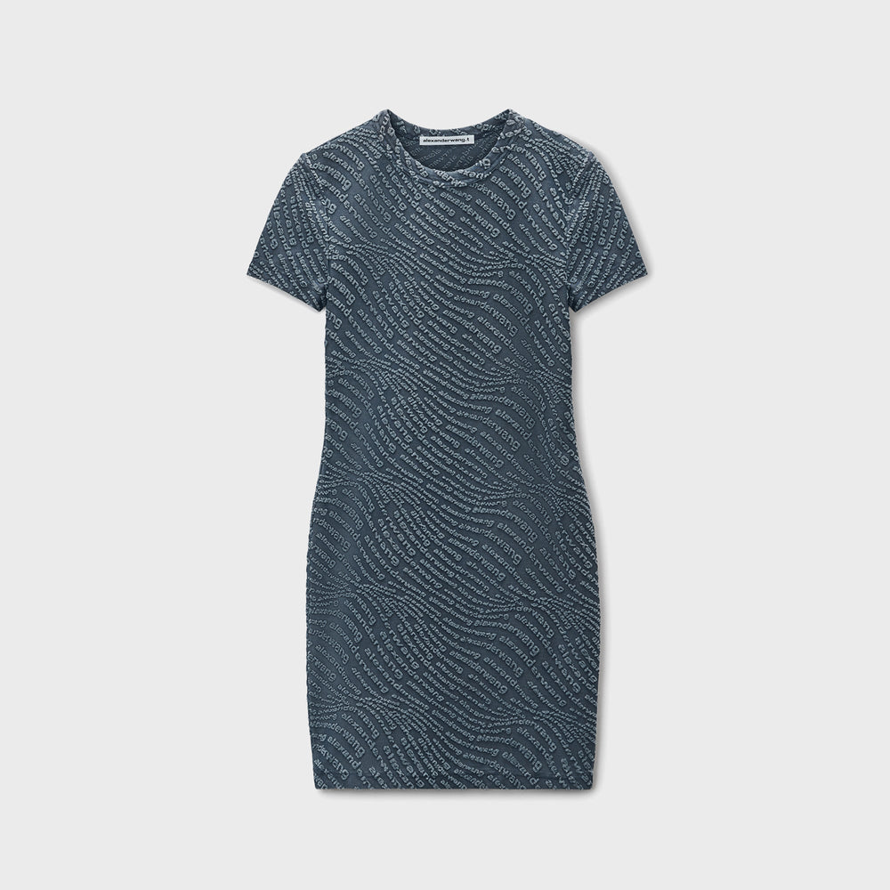 T by Alexander Wang Jacquard Logo Mini Dress - Graphite | Kith Graphite