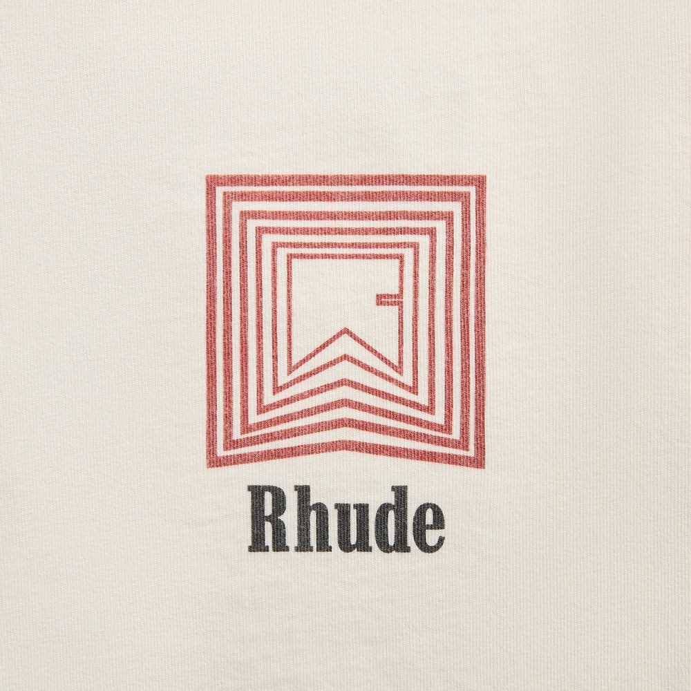 Rhude Chevron Logo Repeat Tee - Vintage White | Kith Vintage White