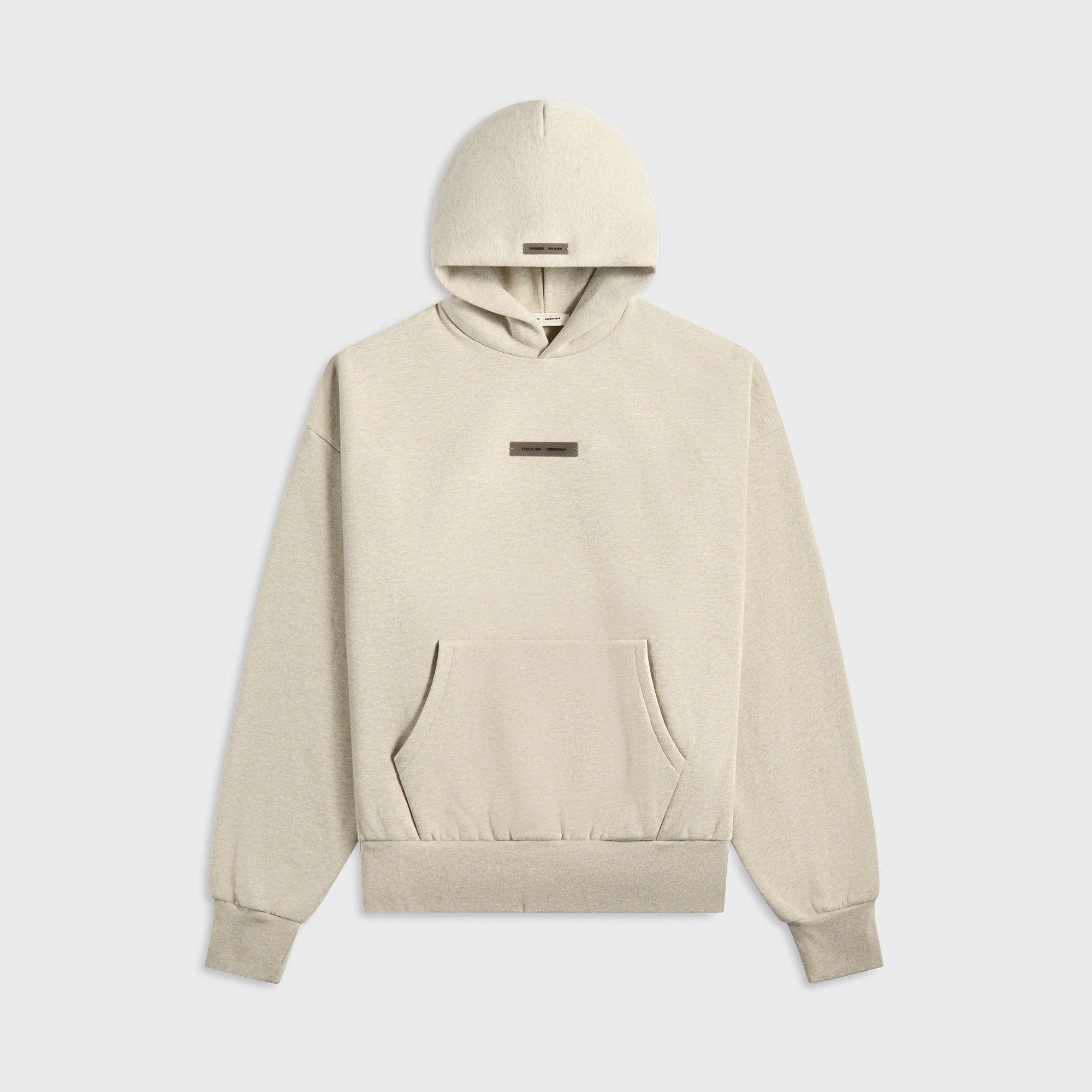 Essentials Classic Fit Fleece Hoodie - Heather Stone | Kith Heather Stone