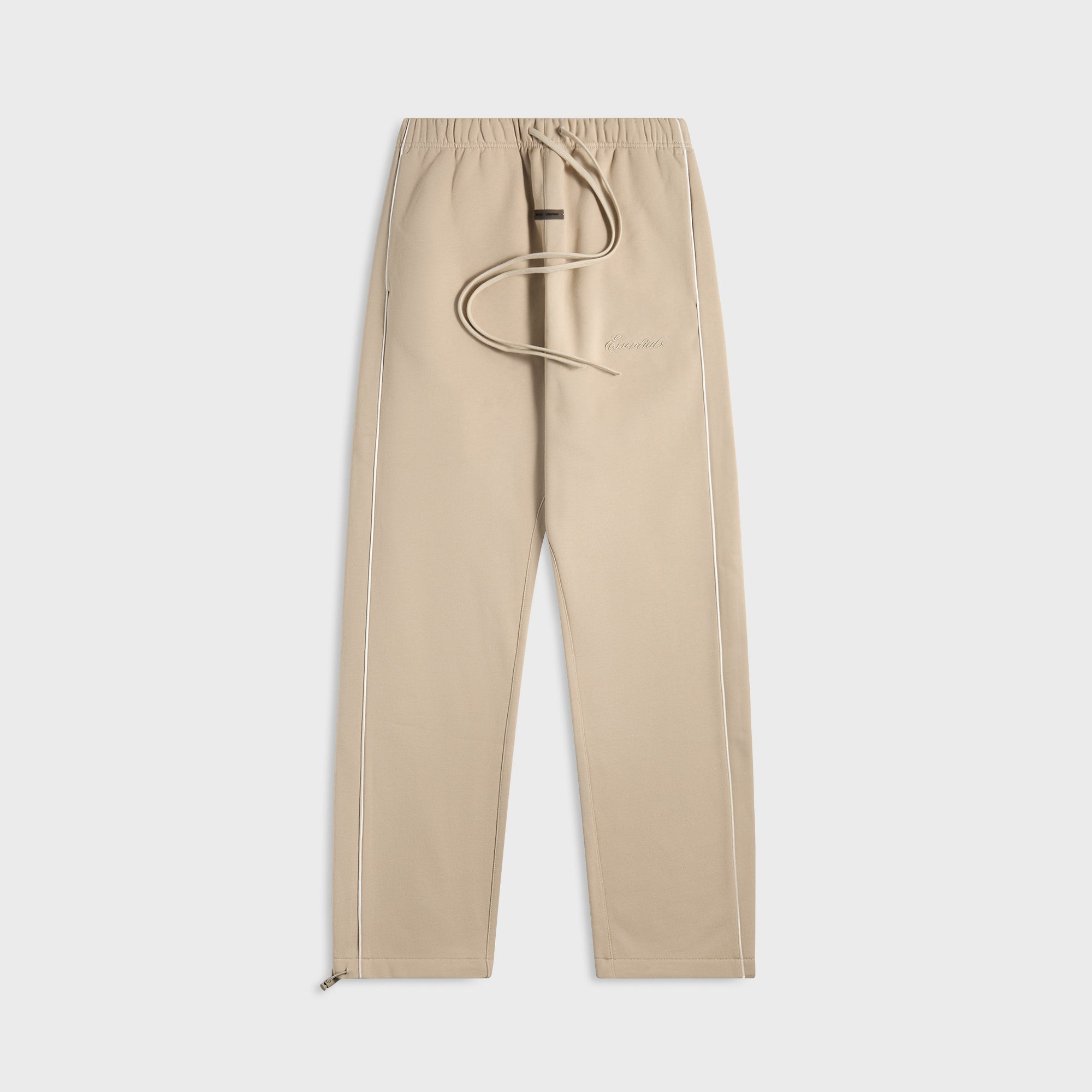 Essentials Relaxed Fleece Sweatpant With Piping - Timber / Cloud White | Kith Timber / Cloud White
