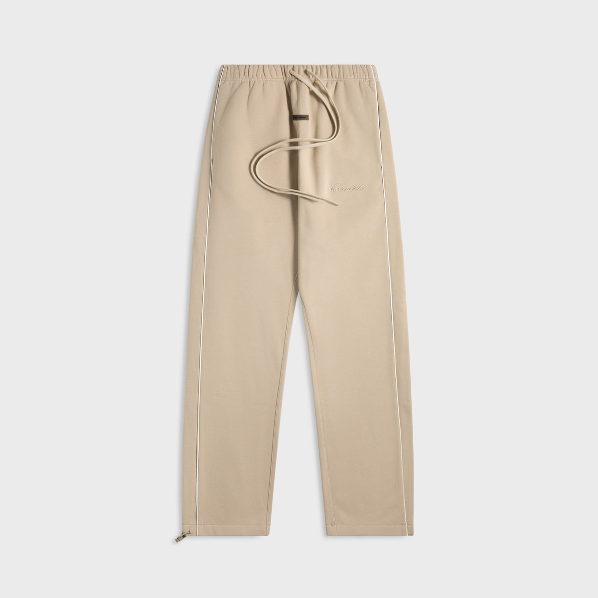 Essentials Relaxed Fleece Sweatpant With Piping - Timber / Cloud White | Kith Timber / Cloud White