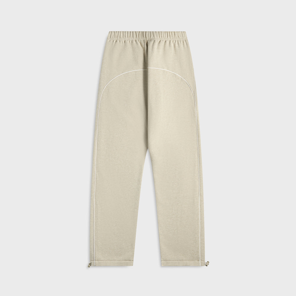 Essentials Relaxed Fleece Sweatpant With Piping - Heather Stone / Clou | Kith Heather Stone / Cloud White
