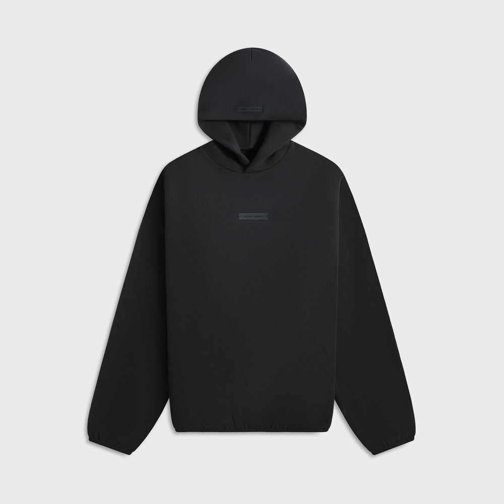 Essentials Modern Fit Fleece Hoodie - Jet Black | Kith Jet Black