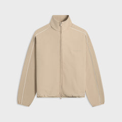 Essentials Modern Fit Fleece Track Jacket - Timber / Cloud White | Kith Timber / Cloud White