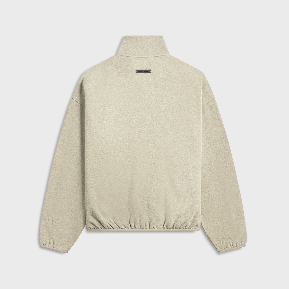 Essentials Modern Fit Fleece Track Jacket - Heather Stone / Cloud Whit | Kith Heather Stone / Cloud White