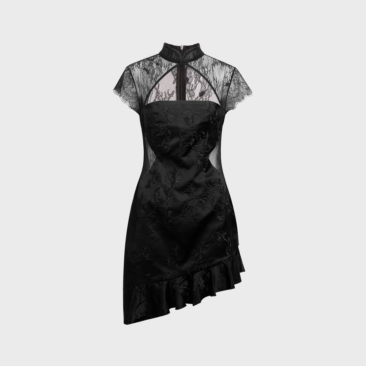 Kim Shui Lucy Silk Embroidered Lace Qi Pao - Black | Kith Black