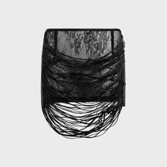 Kim Shui Bao Fringe Skirt - Black | Kith Black