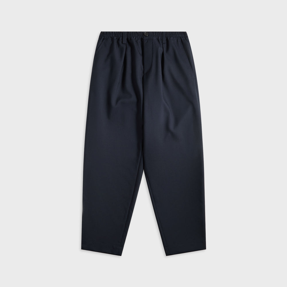 Marni Tropical Wool Cropped Drawstring Trousers - Blue / Black | Kith Blue / Black