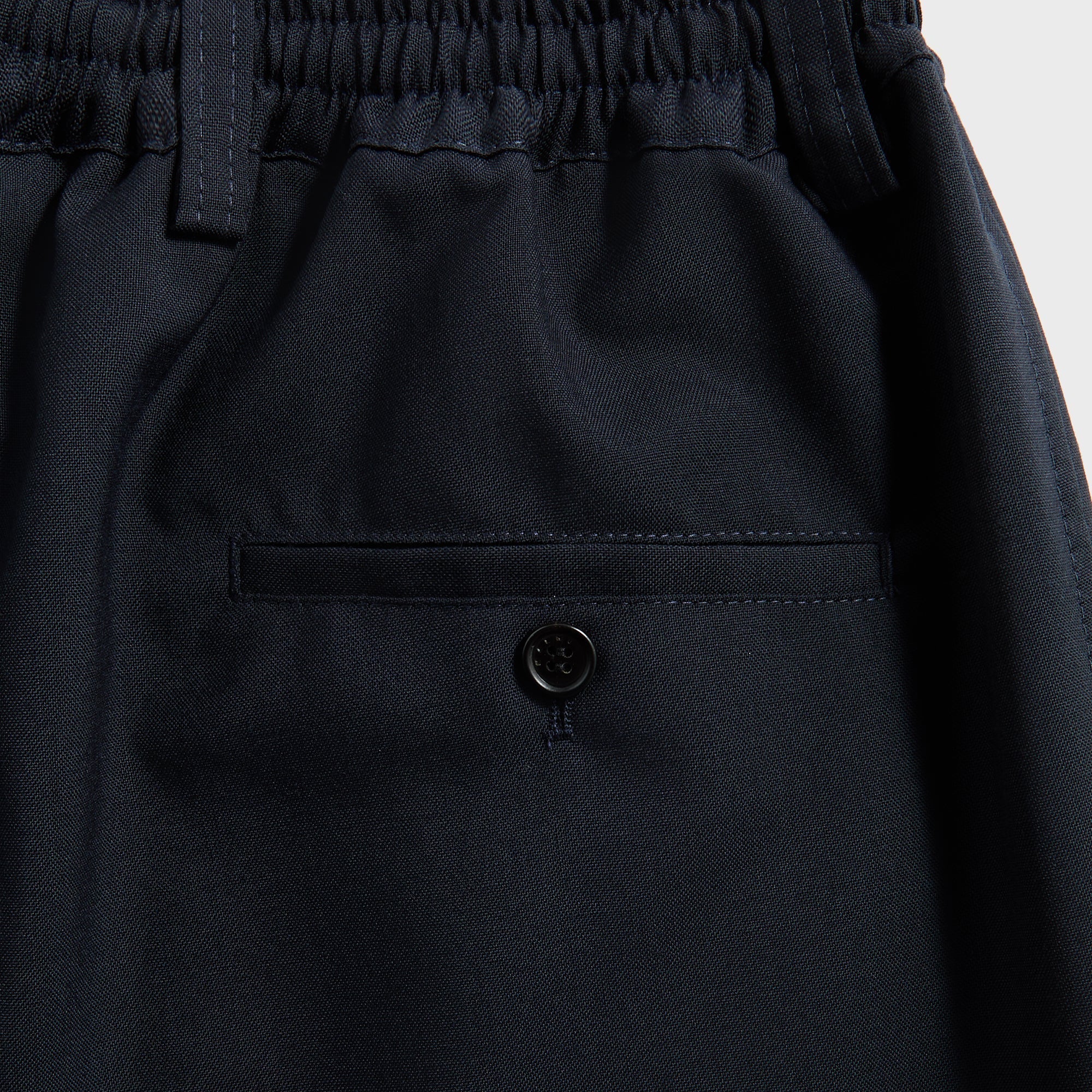 Marni Tropical Wool Cropped Drawstring Trousers - Blue / Black | Kith Blue / Black