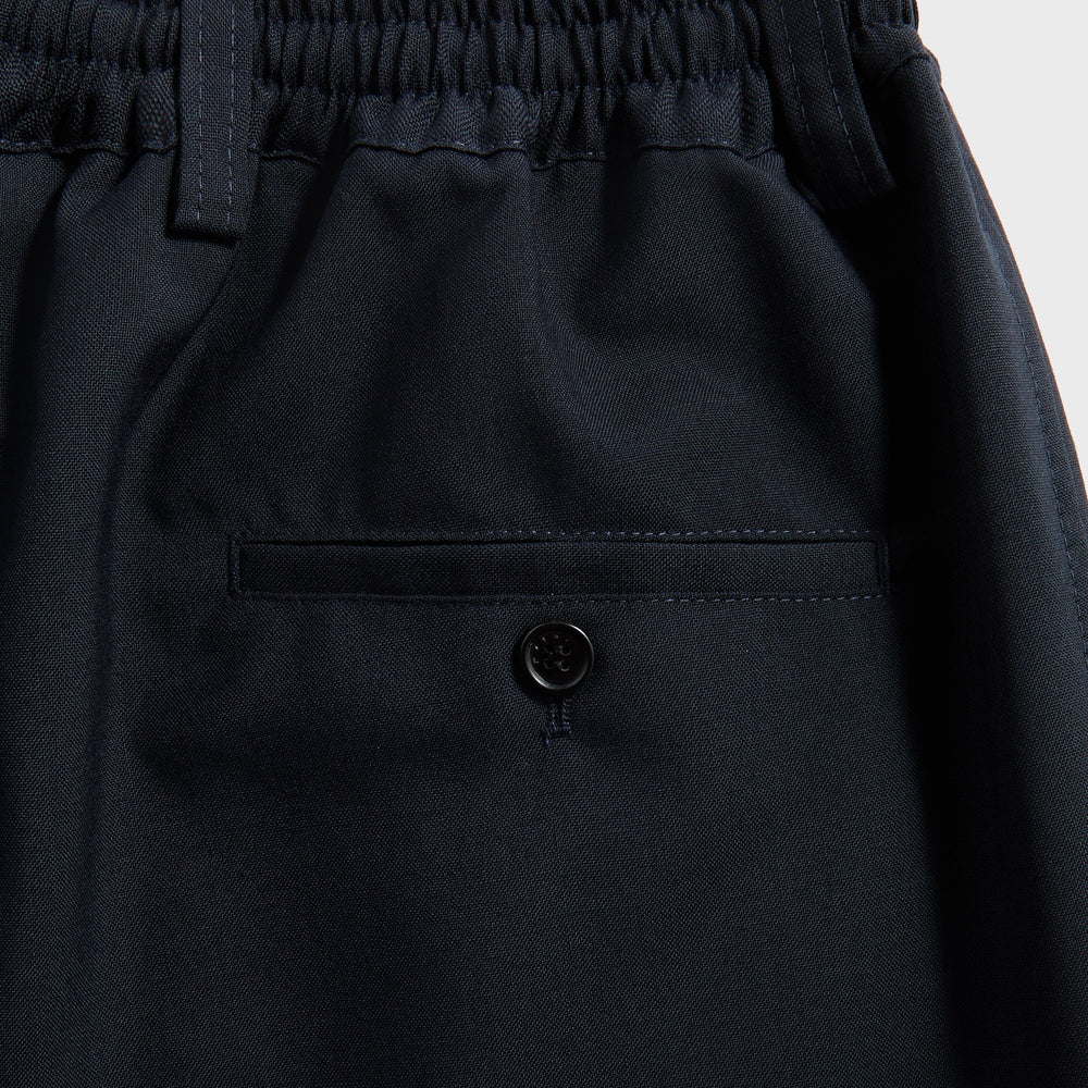 Marni Tropical Wool Cropped Drawstring Trousers - Blue / Black | Kith Blue / Black