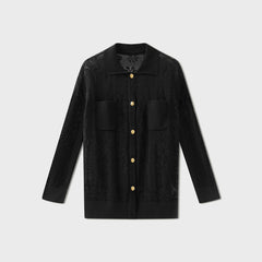 Asta Resort Delilah Crochet Shirt - Black | Kith Black