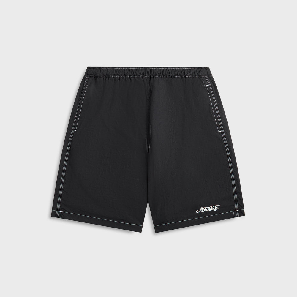Awake NY Classic Logo Swim Trunk - Black | Kith Black