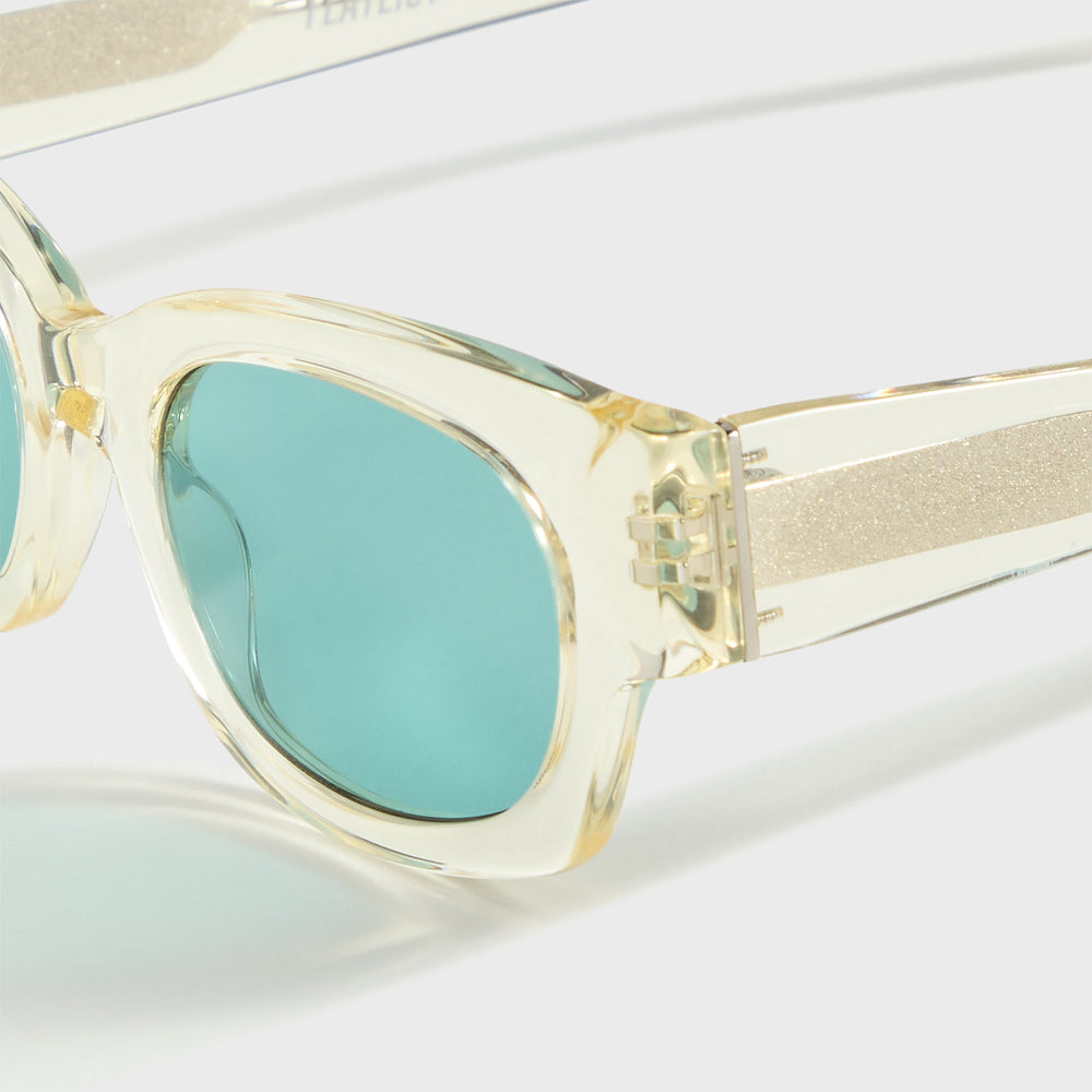 Flatlist Shade 01 - Crystal Yellow / Solid Teal Lens | Kith Crystal Yellow / Solid Teal Lens