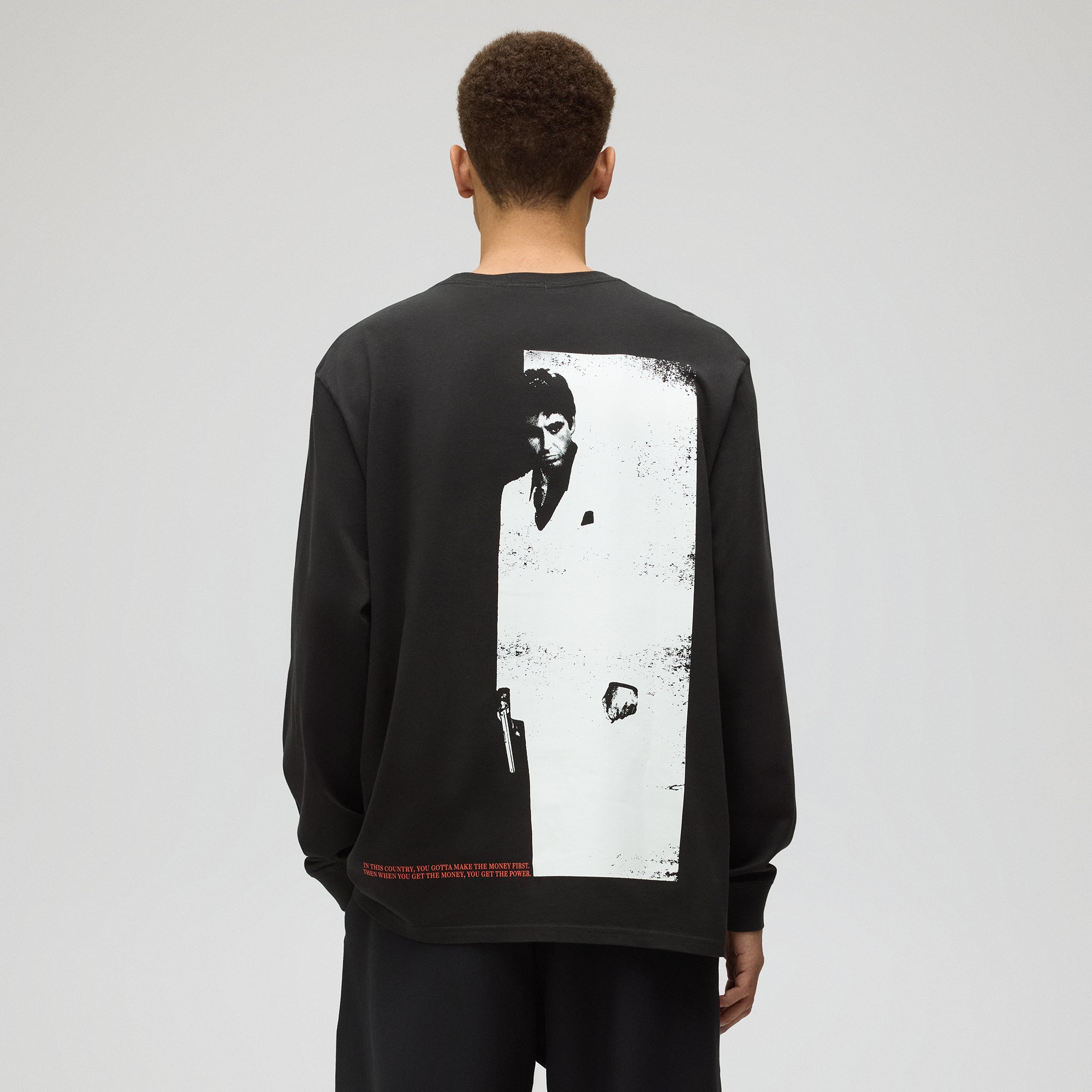 Kith for Scarface Tony Montana Long Sleeve Tee - Black | Kith Black