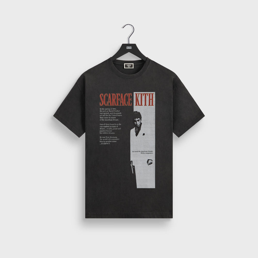 Kith for Scarface Film Poster Vintage Tee - Black | Kith Black