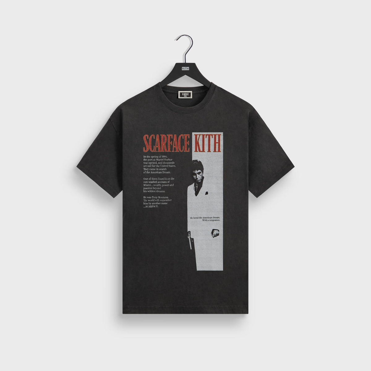 Kith for Scarface Film Poster Vintage Tee - Black | Kith Black