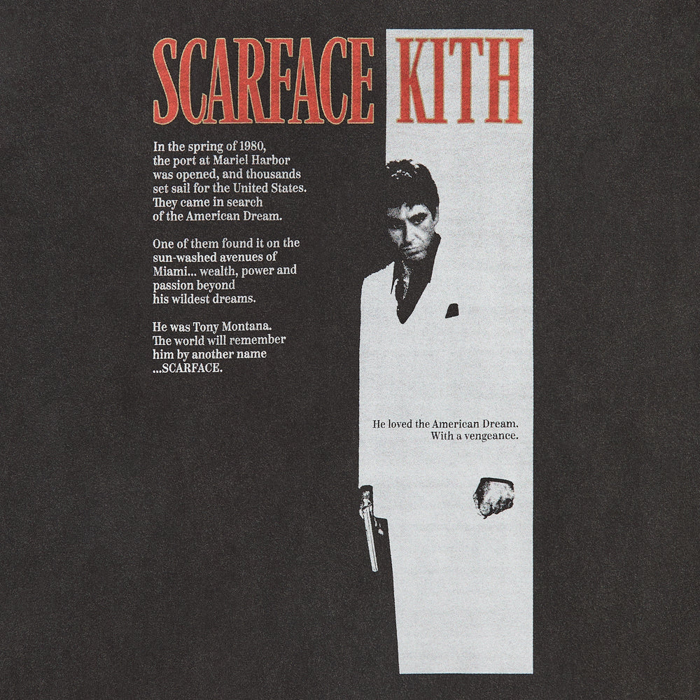 Kith for Scarface Film Poster Vintage Tee - Black | Kith Black