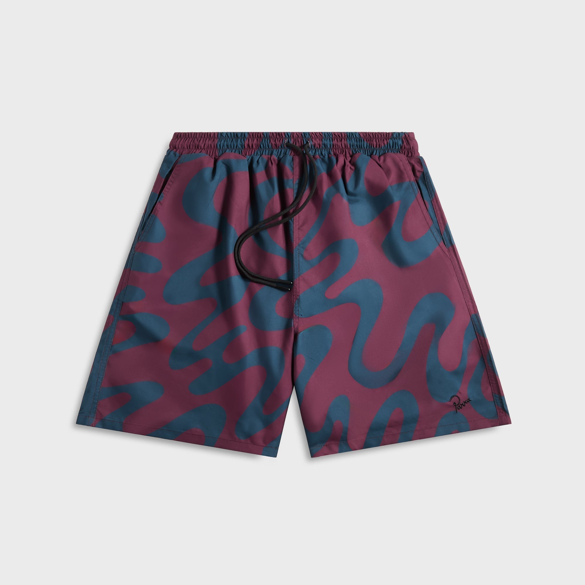 by Parra Splashed Swim Shorts - Burgundy | Kith Burgundy