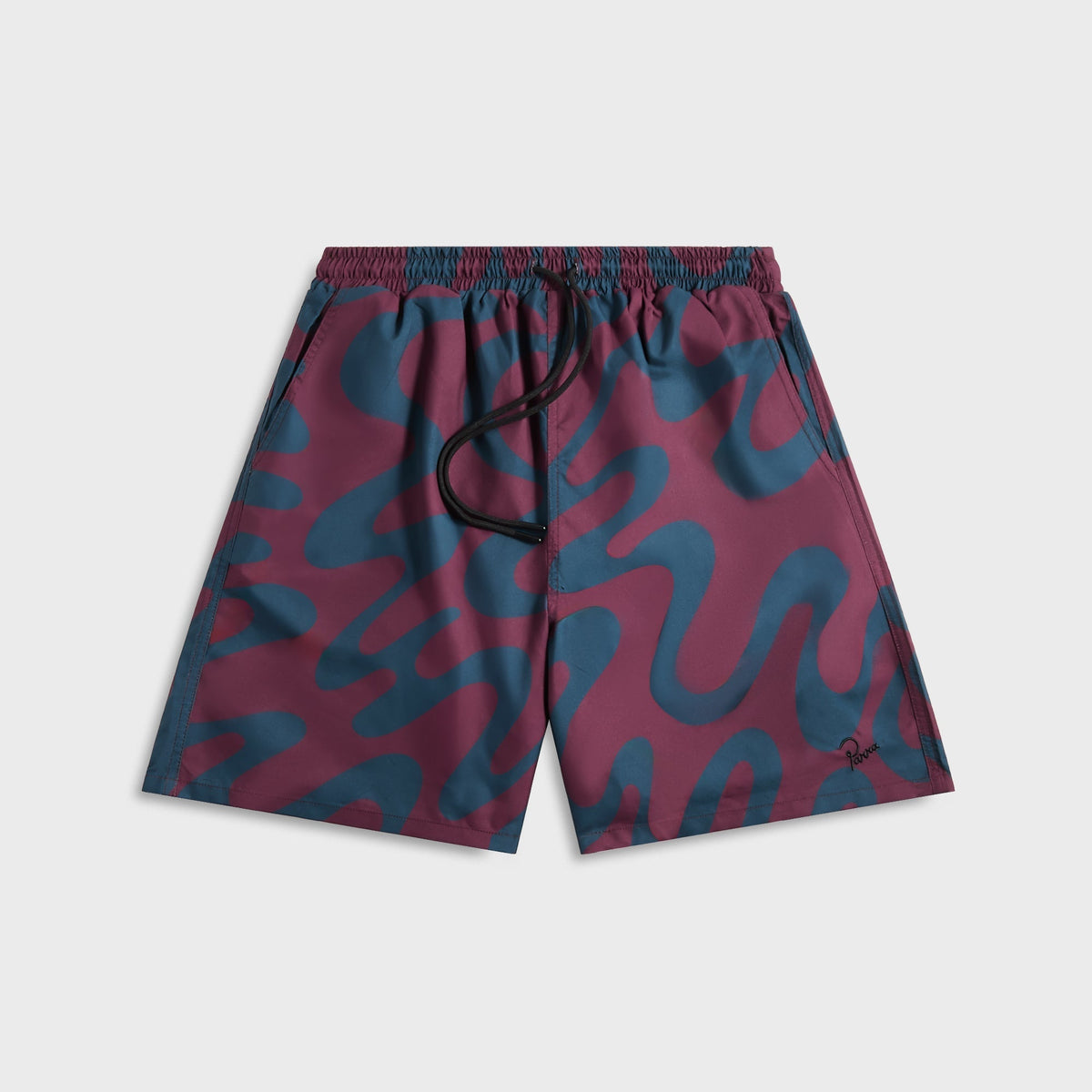 by Parra Splashed Swim Shorts - Burgundy | Kith Burgundy