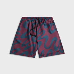 by Parra Splashed Swim Shorts - Burgundy | Kith Burgundy