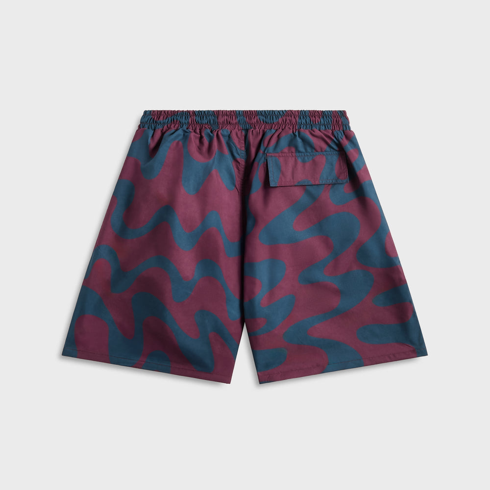 by Parra Splashed Swim Shorts - Burgundy | Kith Burgundy