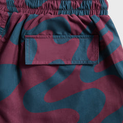 by Parra Splashed Swim Shorts - Burgundy | Kith Burgundy