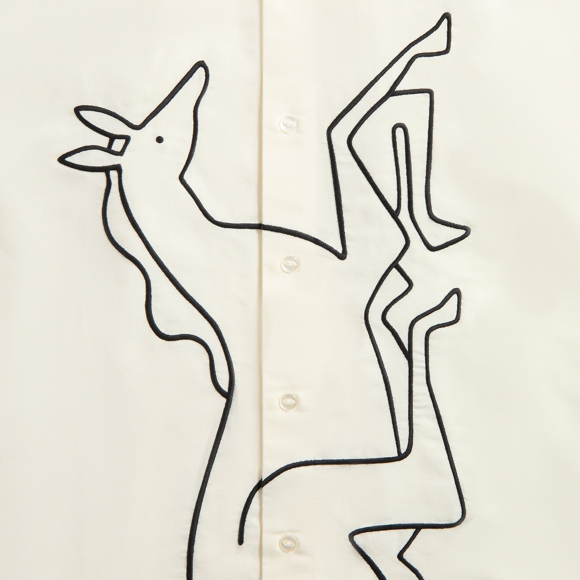 by Parra Vertical Horse Short Sleeve Shirt - Off White | Kith Off White