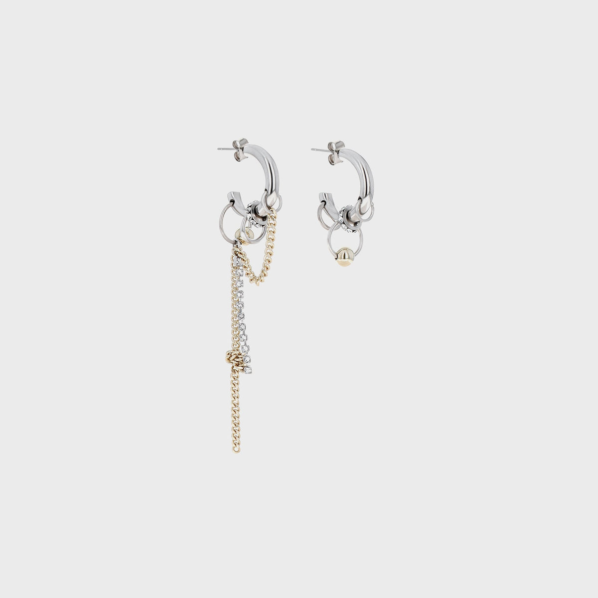 Justine Clenquet Amber Earring - Gold / Palladium | Kith Gold / Palladium