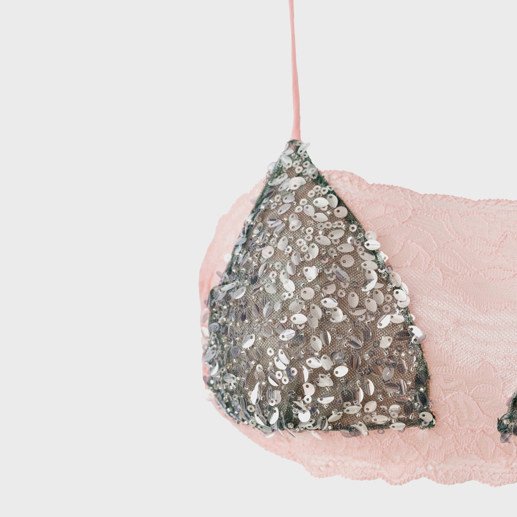 Siedres Sequined Lace Bralette - Pink | Kith Pink