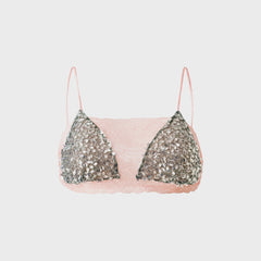 Siedres Sequined Lace Bralette - Pink | Kith Pink