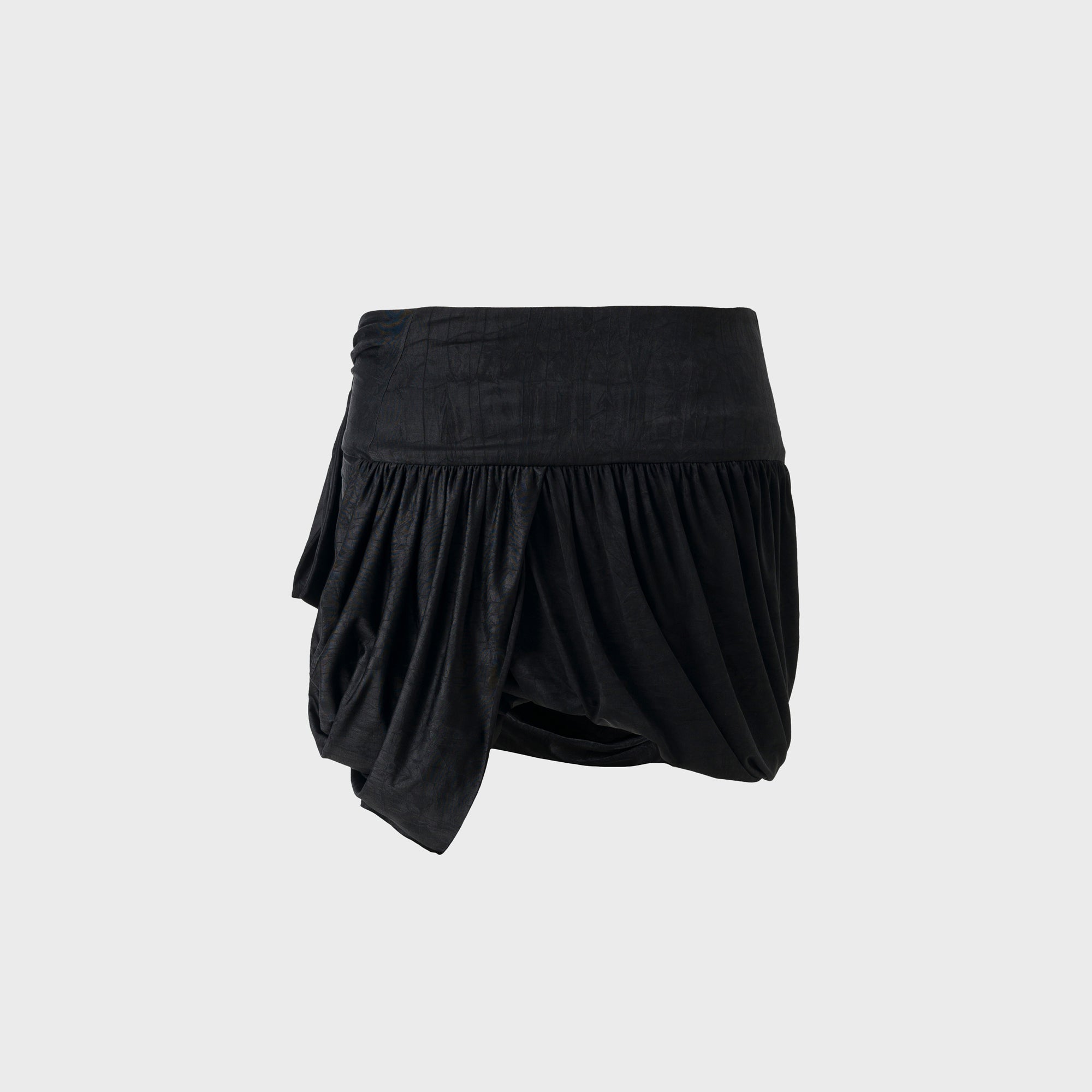 Siedres Tie Detailed Jersey Wrap Mini Skirt - Black | Kith Black