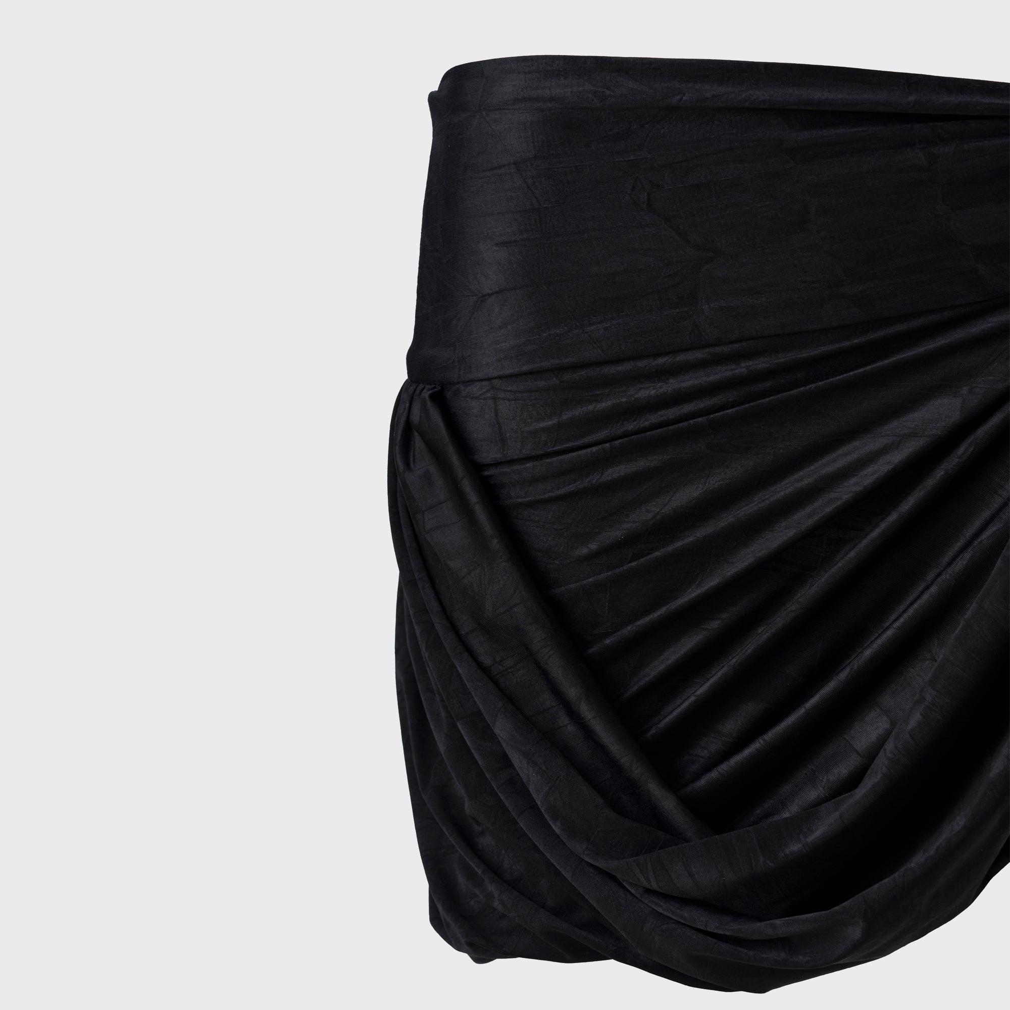 Siedres Tie Detailed Jersey Wrap Mini Skirt - Black | Kith Black