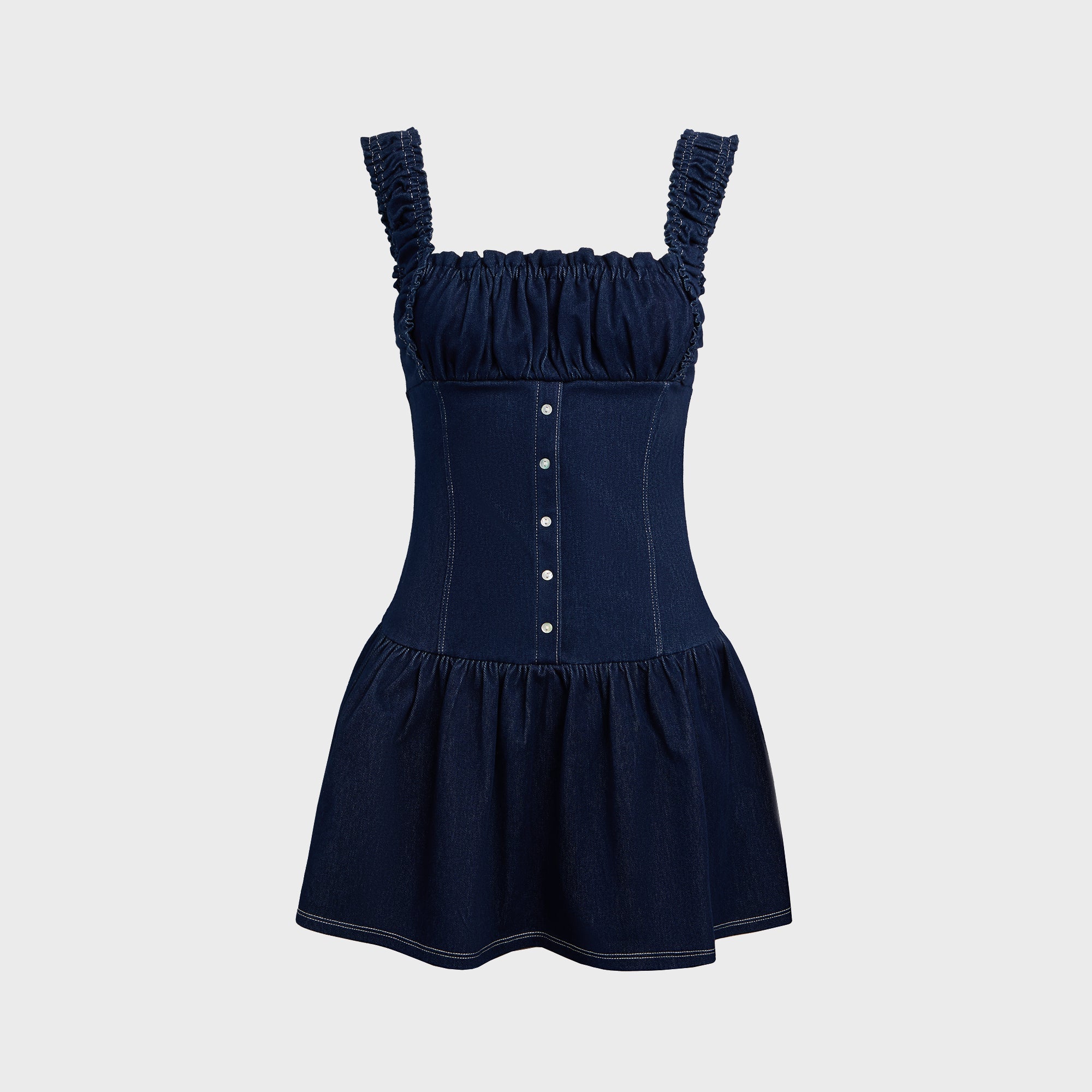 Frankies Bikinis Christa Denim Dress - Blue | Kith Blue