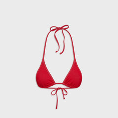 Frankies Bikinis Paradise Denim Top - Red | Kith Red