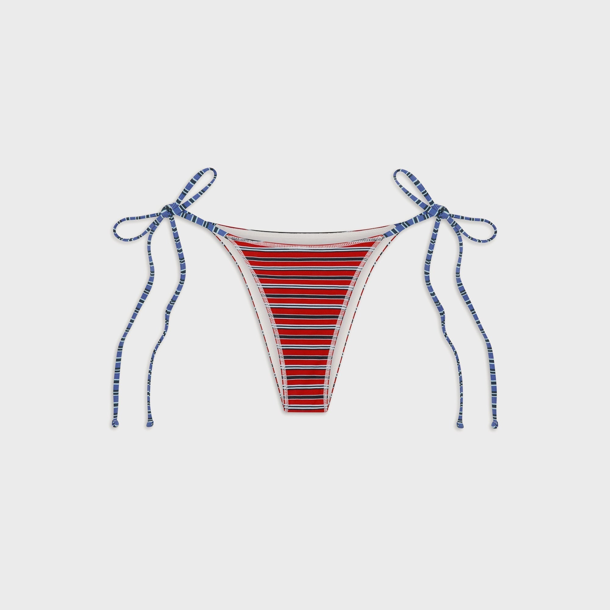 Frankies Bikinis Mackenzie Cotton Bottom - Red Summer Stripe | Kith Red Summer Stripe
