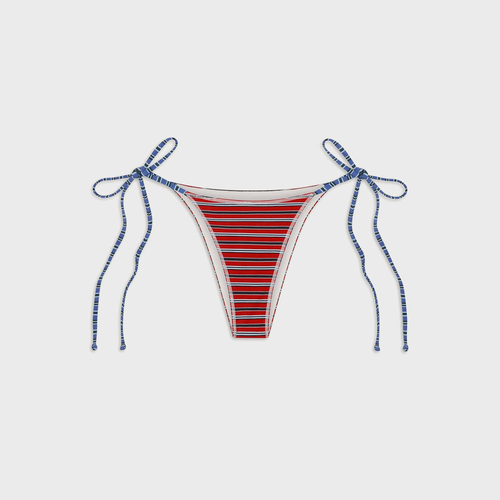 Frankies Bikinis Mackenzie Cotton Bottom - Red Summer Stripe | Kith Red Summer Stripe