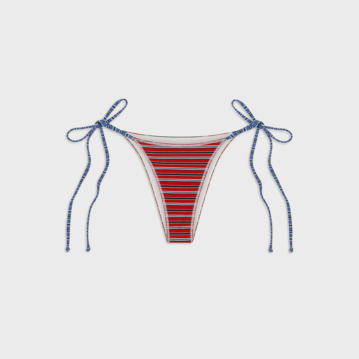 Frankies Bikinis Mackenzie Cotton Bottom - Red Summer Stripe | Kith Red Summer Stripe