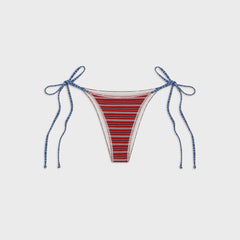 Frankies Bikinis Mackenzie Cotton Bottom - Red Summer Stripe | Kith Red Summer Stripe