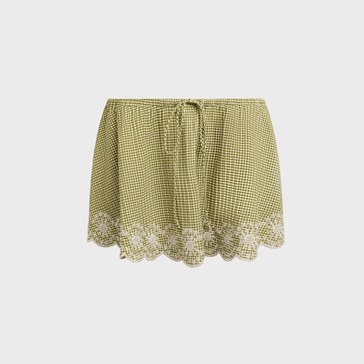Maelle Gingham Mini Skirt - Green | Kith Green