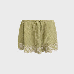 Maelle Gingham Mini Skirt - Green | Kith Green