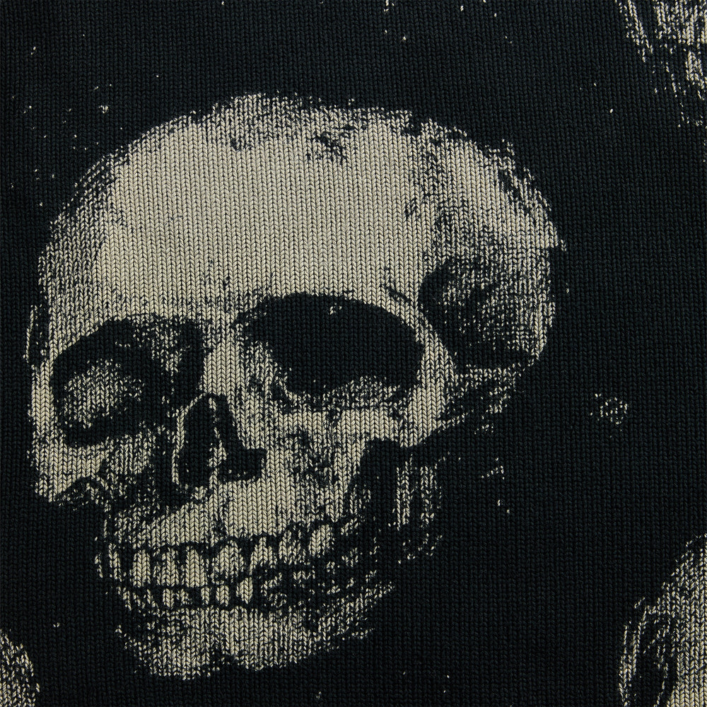 R13 Printed Boyfriend Sweater - Skulls On Black | Kith Skulls On Black