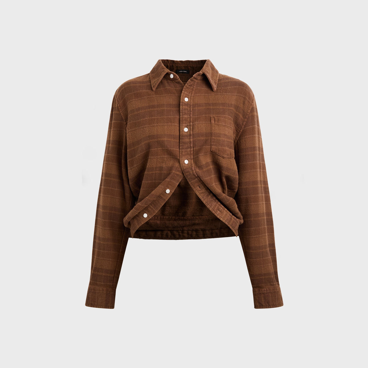 R13 Wrap Around Shirt - Plaid Brown | Kith Plaid Brown