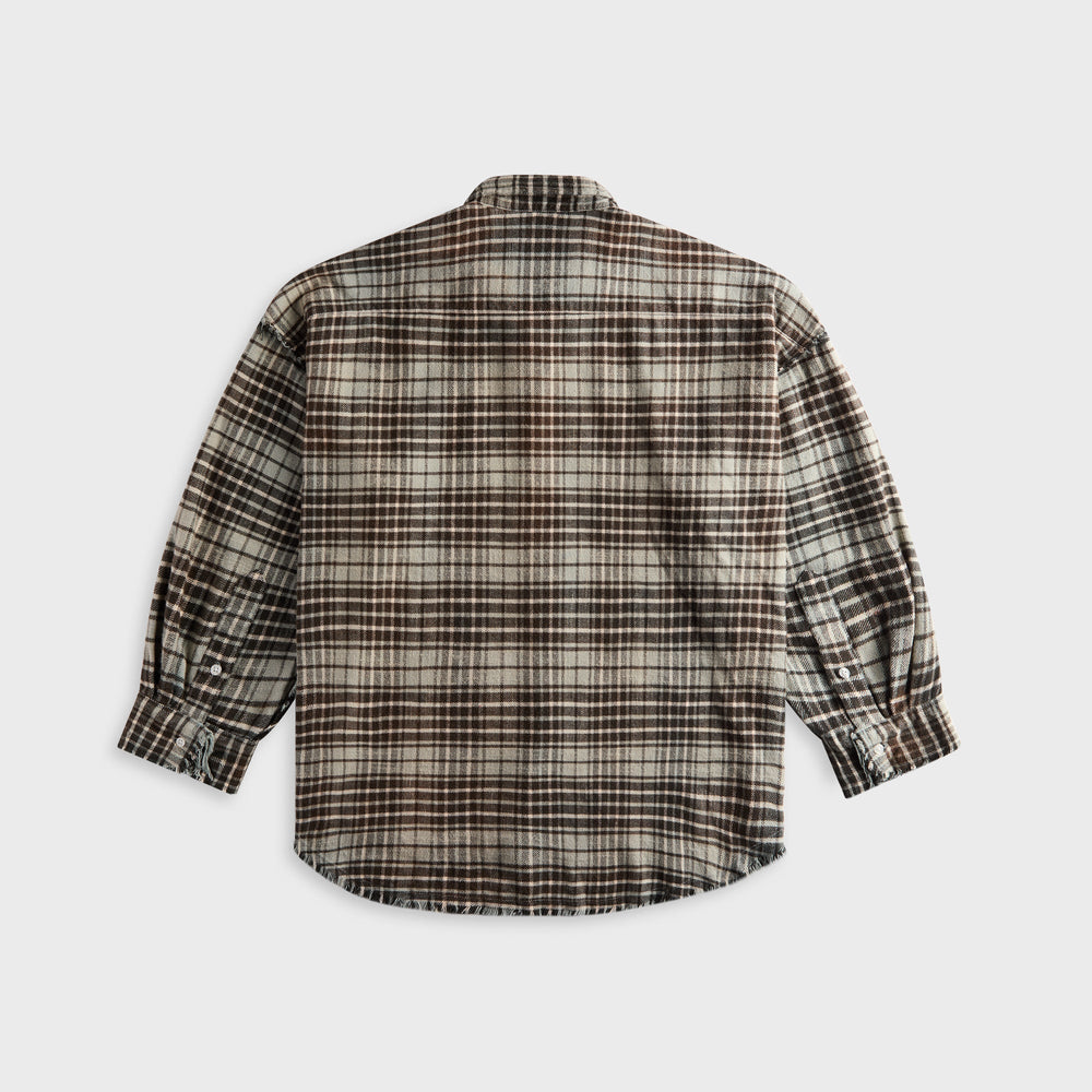 R13 Shredded Seam Drop - Blue Plaid | Kith Blue Plaid